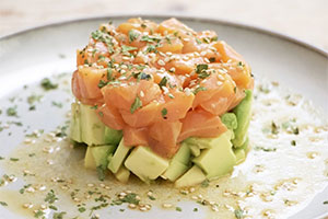 Tartar de salmón y aguacate
